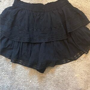 Altar'd State Elegant Black Tiered Skort